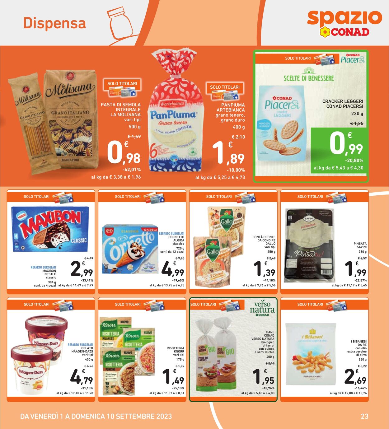 Volantino Conad 01.08.2023 - 10.09.2023