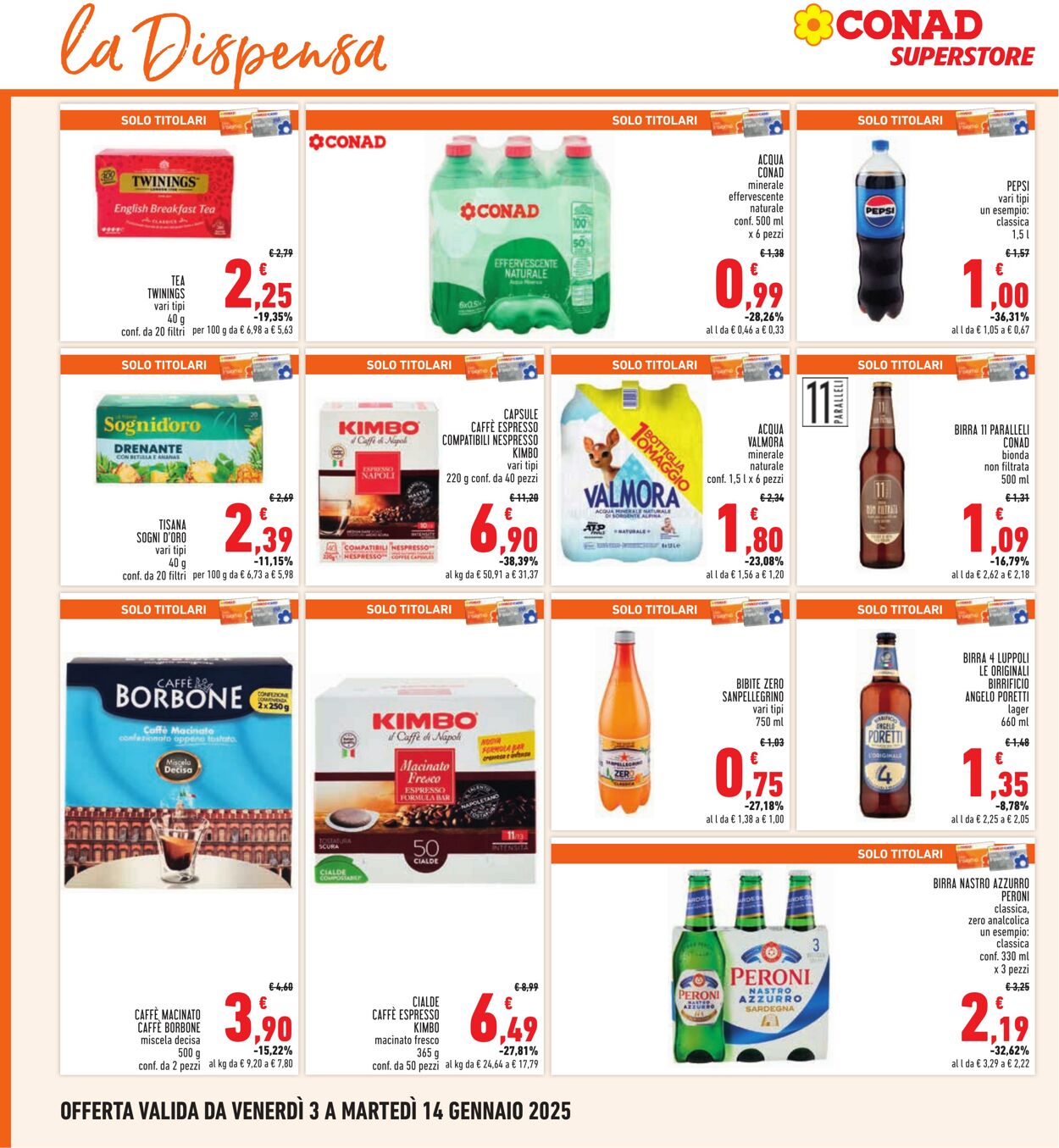 Volantino Conad 03.01.2025 - 14.01.2025