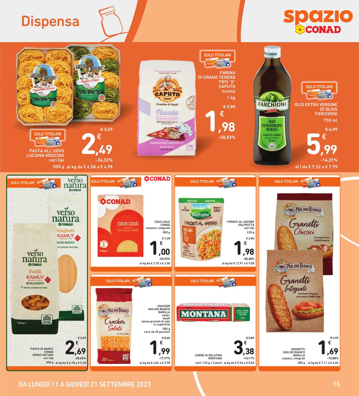 Volantino Conad 11.09.2023 - 21.09.2023