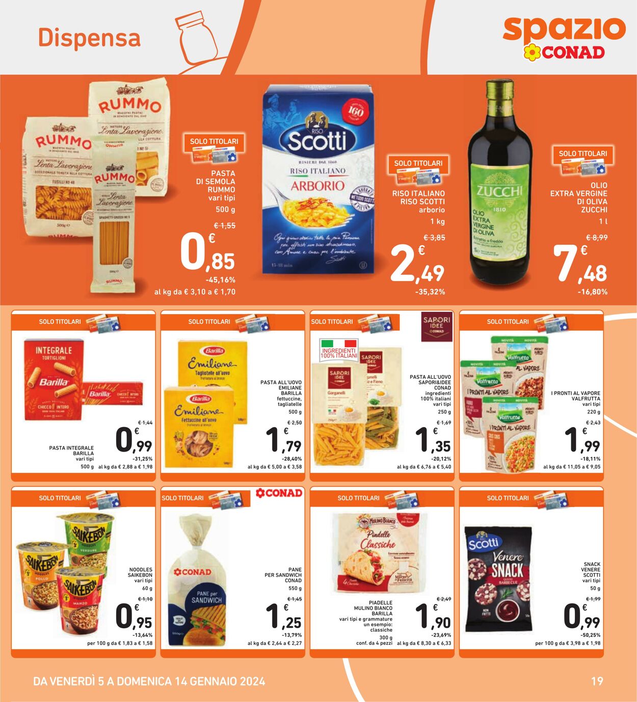 Volantino Conad 05.01.2024 - 14.01.2024