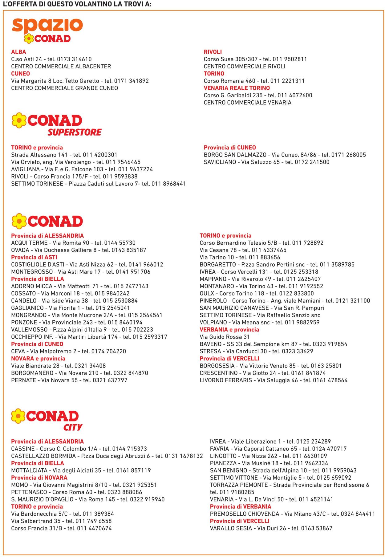 Volantino Conad 08.07.2024 - 21.08.2024