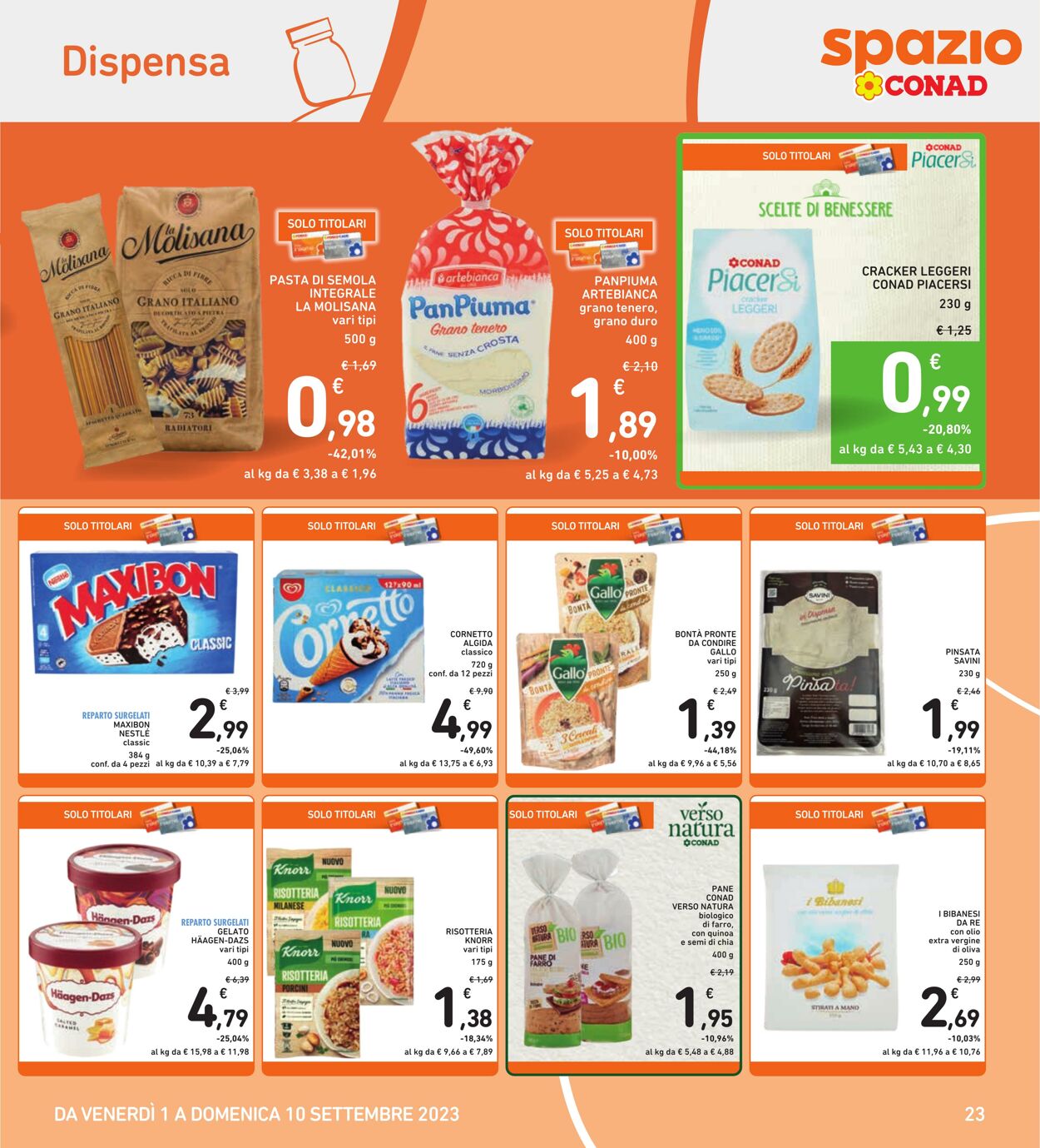 Volantino Conad 01.08.2023 - 10.09.2023