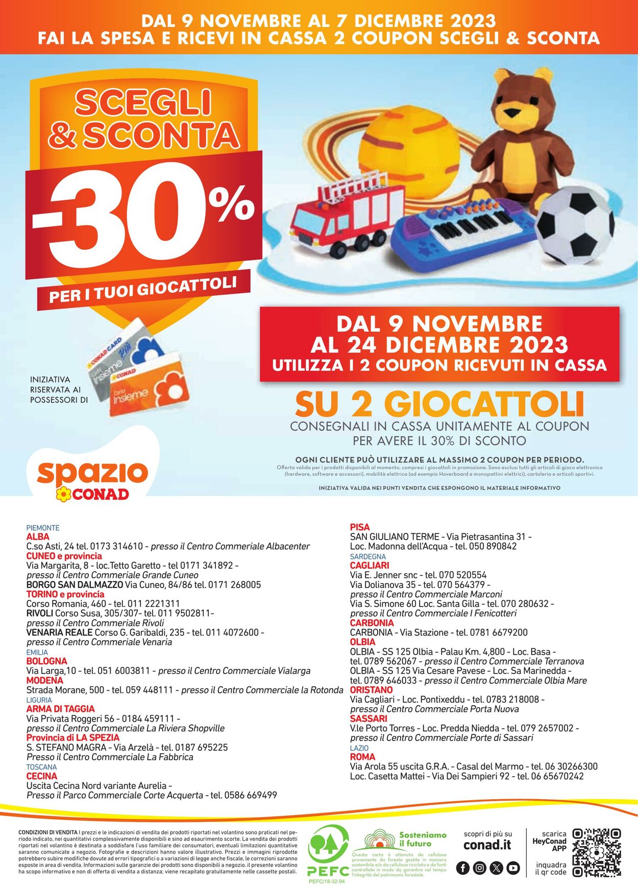 Volantino Conad 09.11.2023 - 06.01.2024