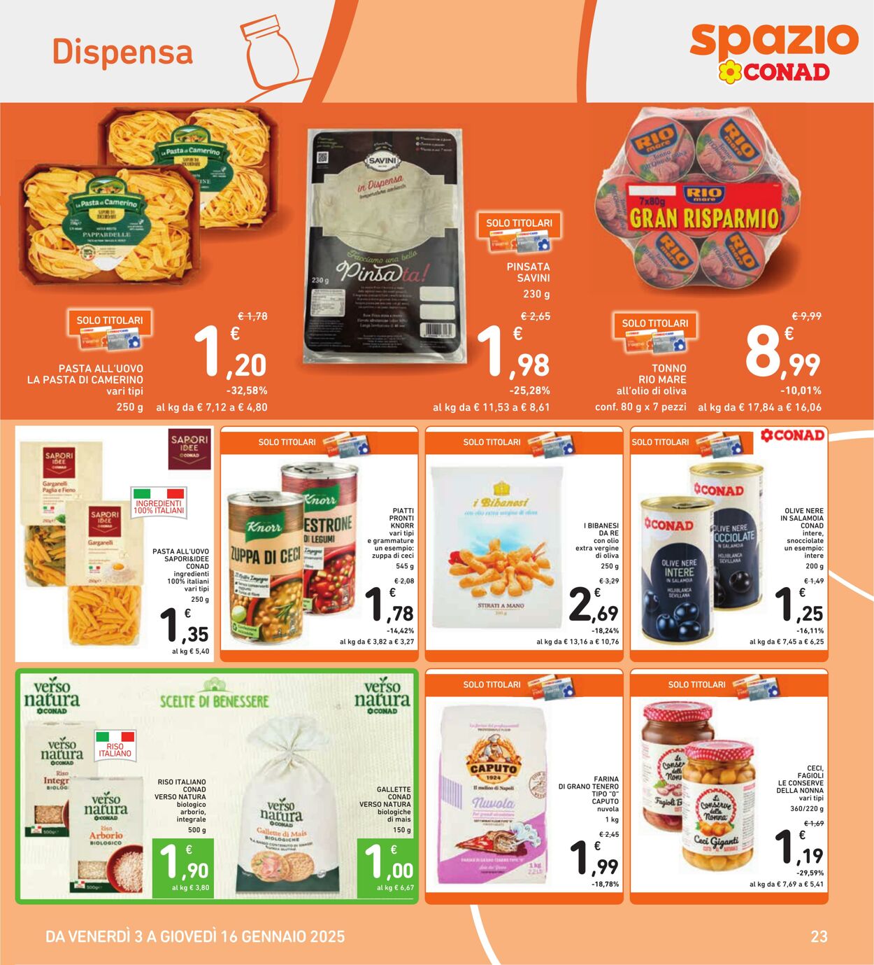 Volantino Conad 03.01.2025 - 16.01.2025