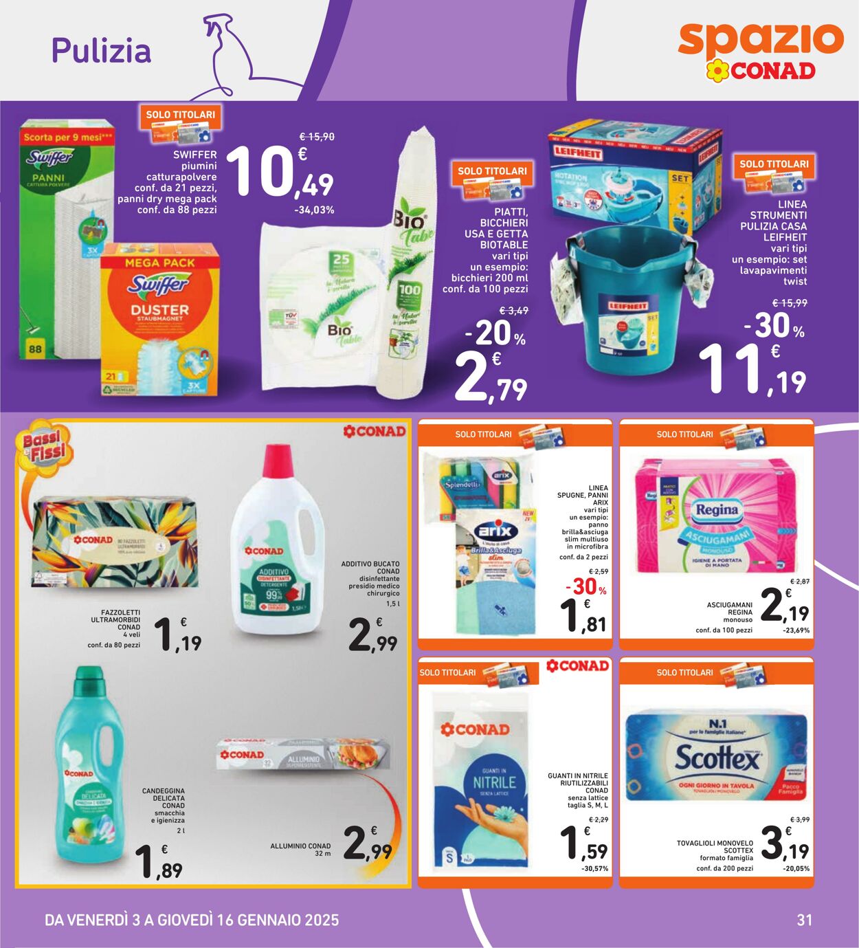 Volantino Conad 03.01.2025 - 16.01.2025