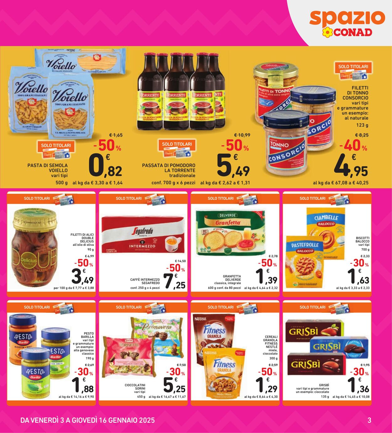 Volantino Conad 03.01.2025 - 16.01.2025