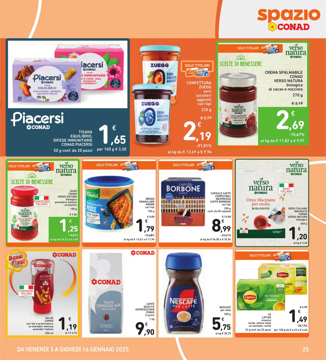 Volantino Conad 03.01.2025 - 16.01.2025