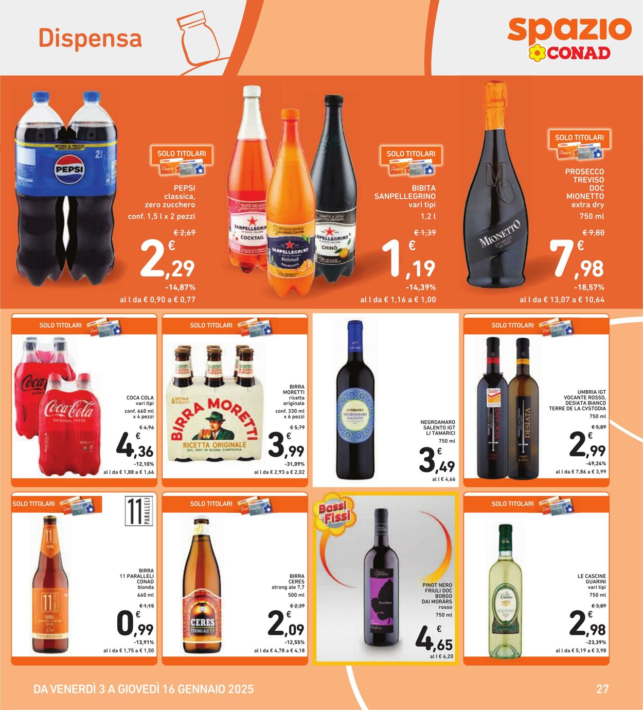 Volantino Conad 03.01.2025 - 16.01.2025