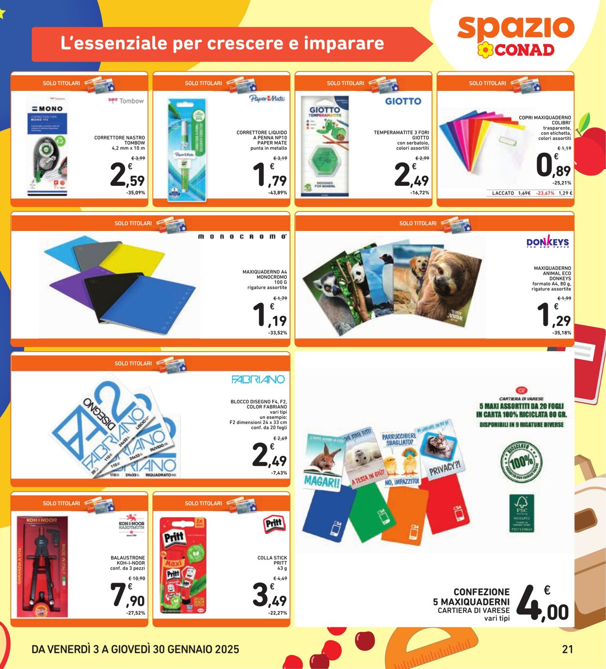 Volantino Conad 03.01.2025 - 16.01.2025