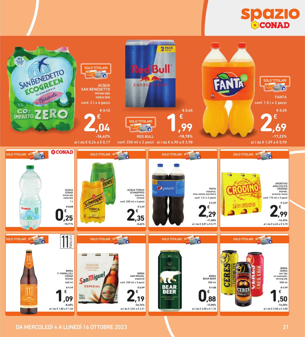 Volantino Conad 04.09.2023 - 16.10.2023