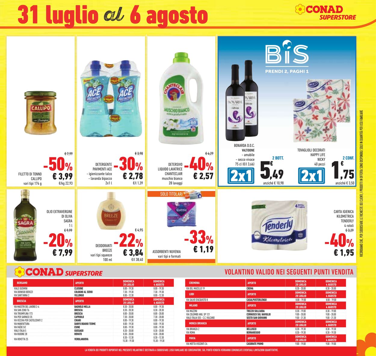 Volantino Conad 07.07.2024 - 20.08.2024