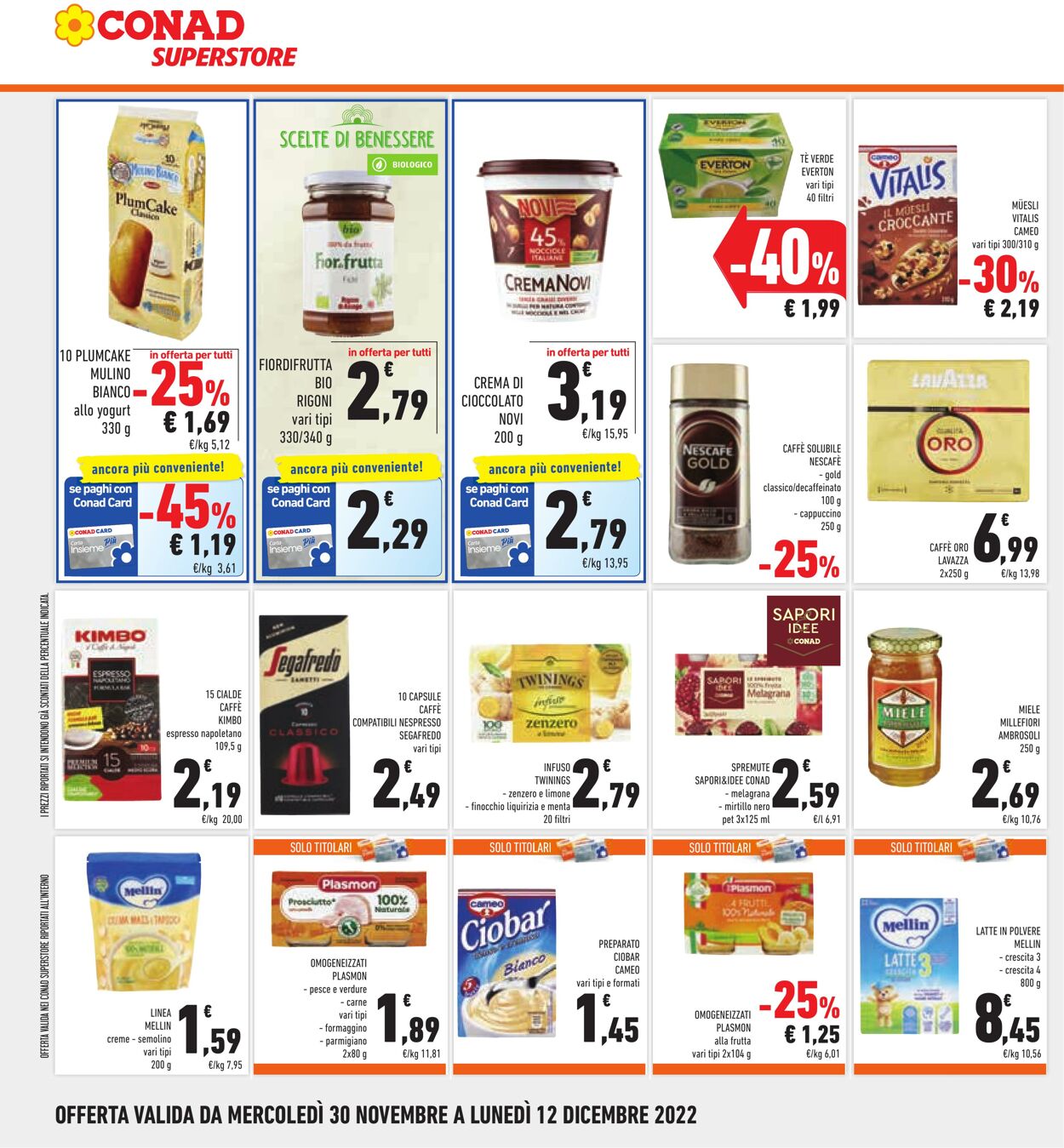 Volantino Conad 30.11.2022 - 12.12.2022