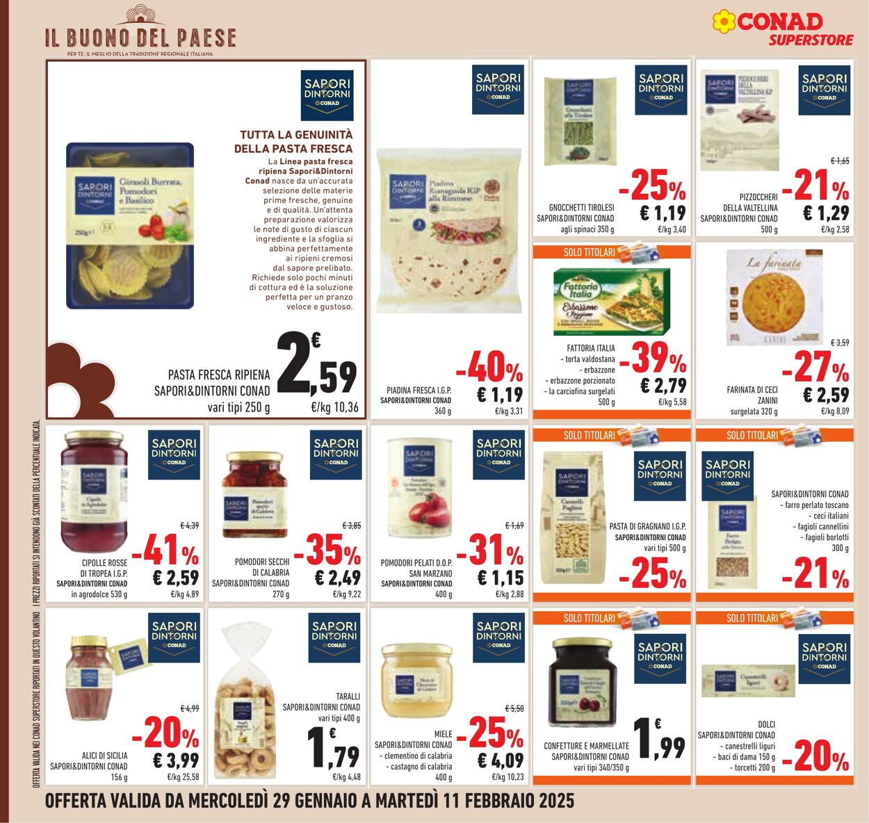 Volantino Conad 29.01.2025 - 11.02.2025