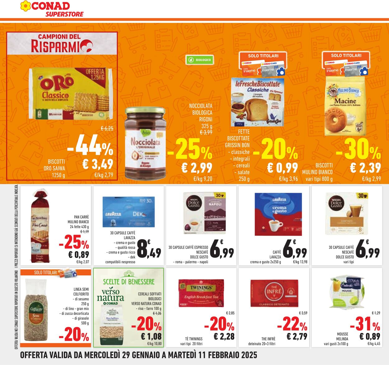 Volantino Conad 29.01.2025 - 11.02.2025