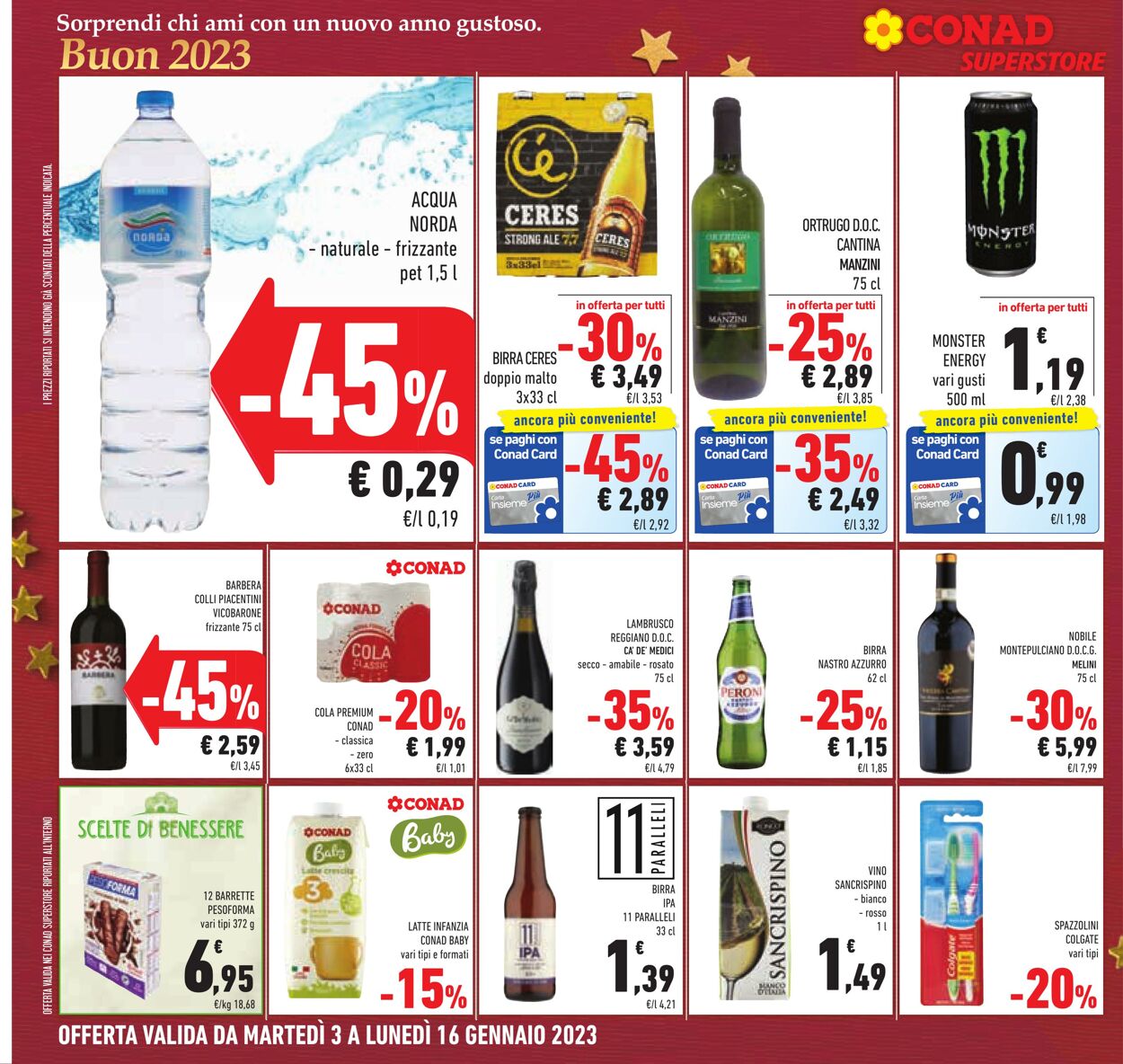 Volantino Conad 03.01.2023 - 16.01.2023