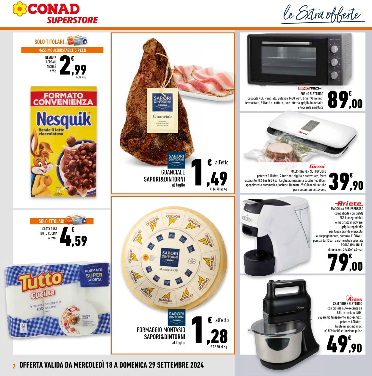 Volantino Conad 18.09.2024 - 29.09.2024