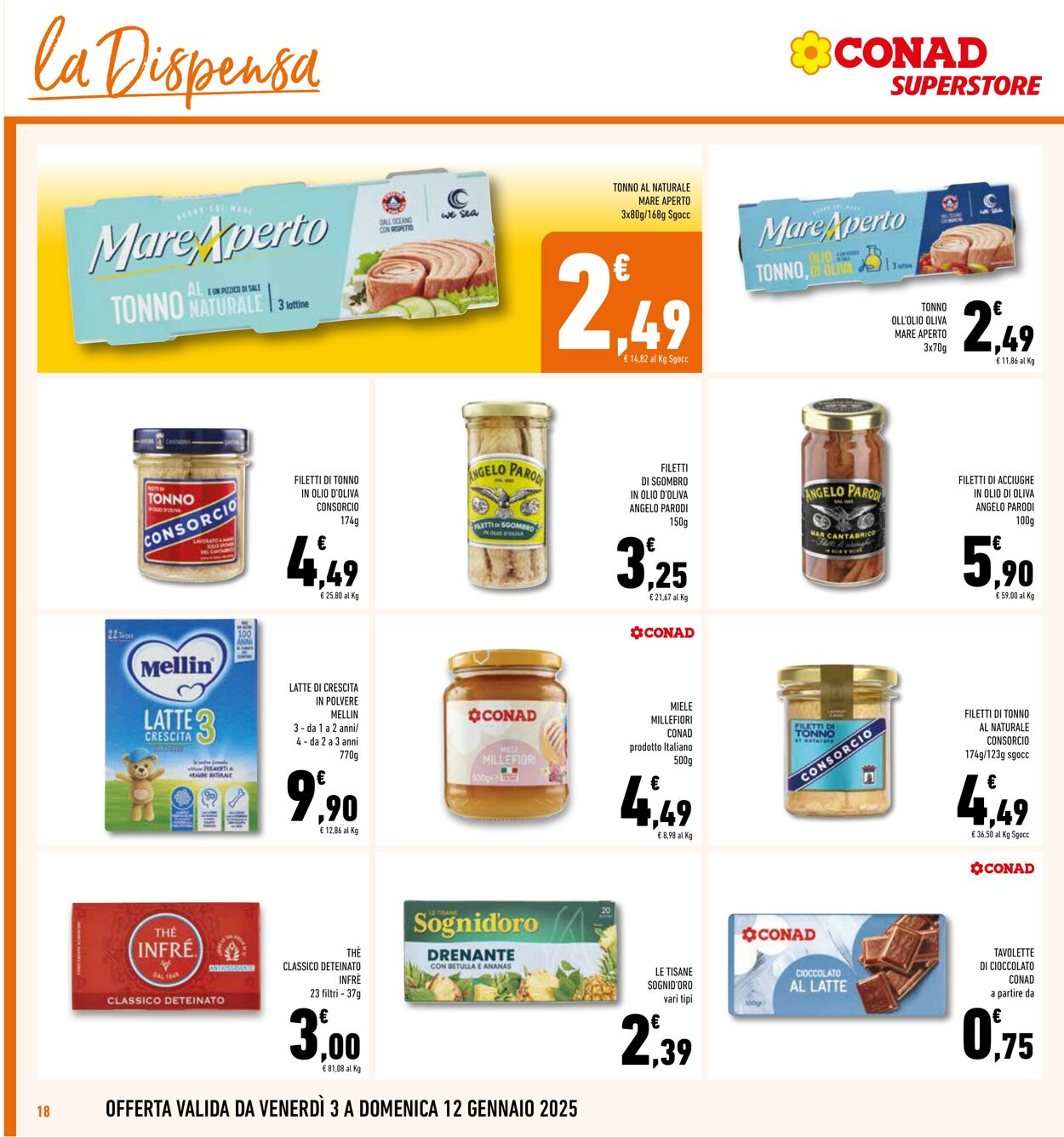 Volantino Conad 03.01.2025 - 12.01.2025