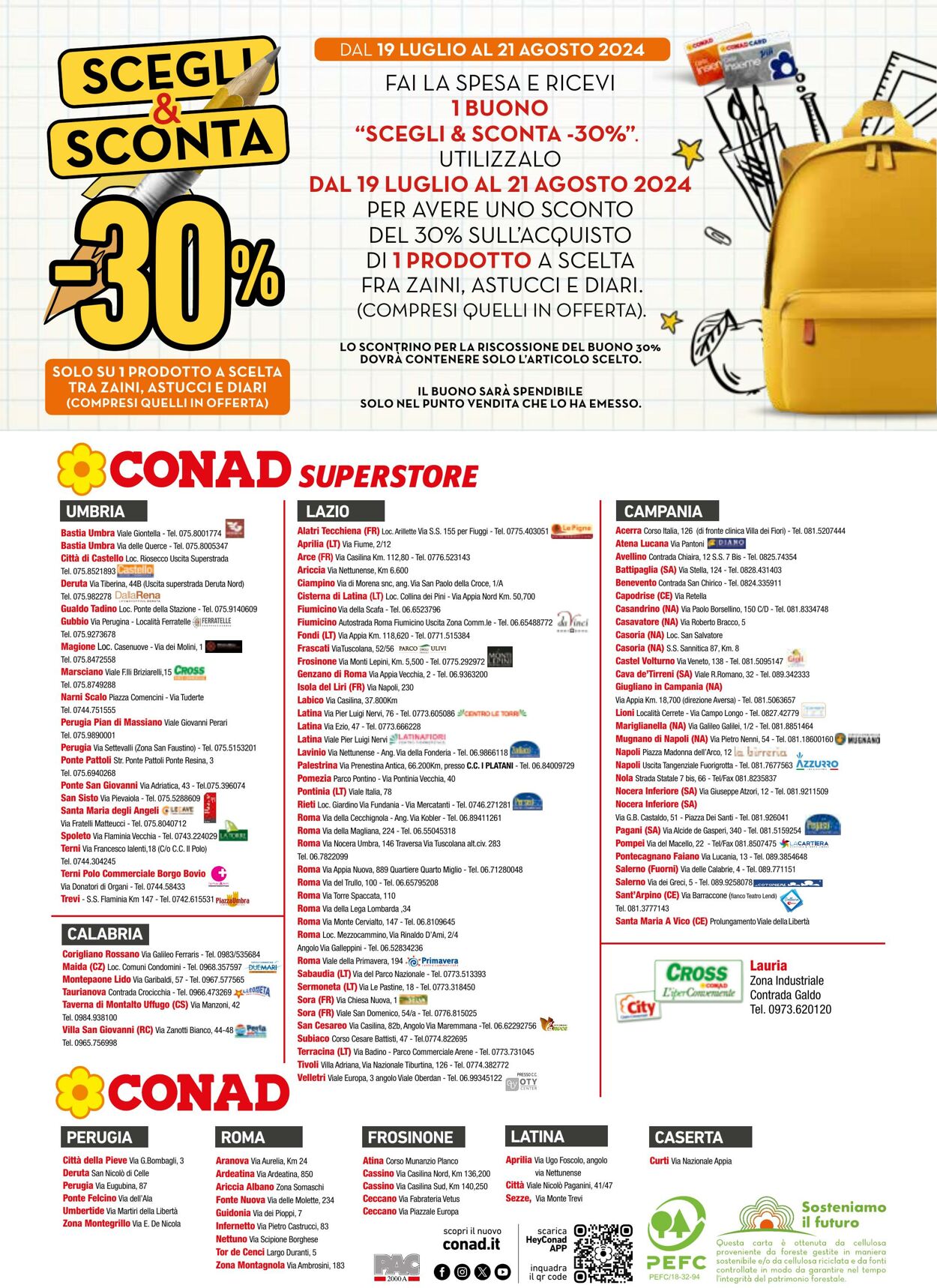 Volantino Conad 19.07.2024 - 29.09.2024