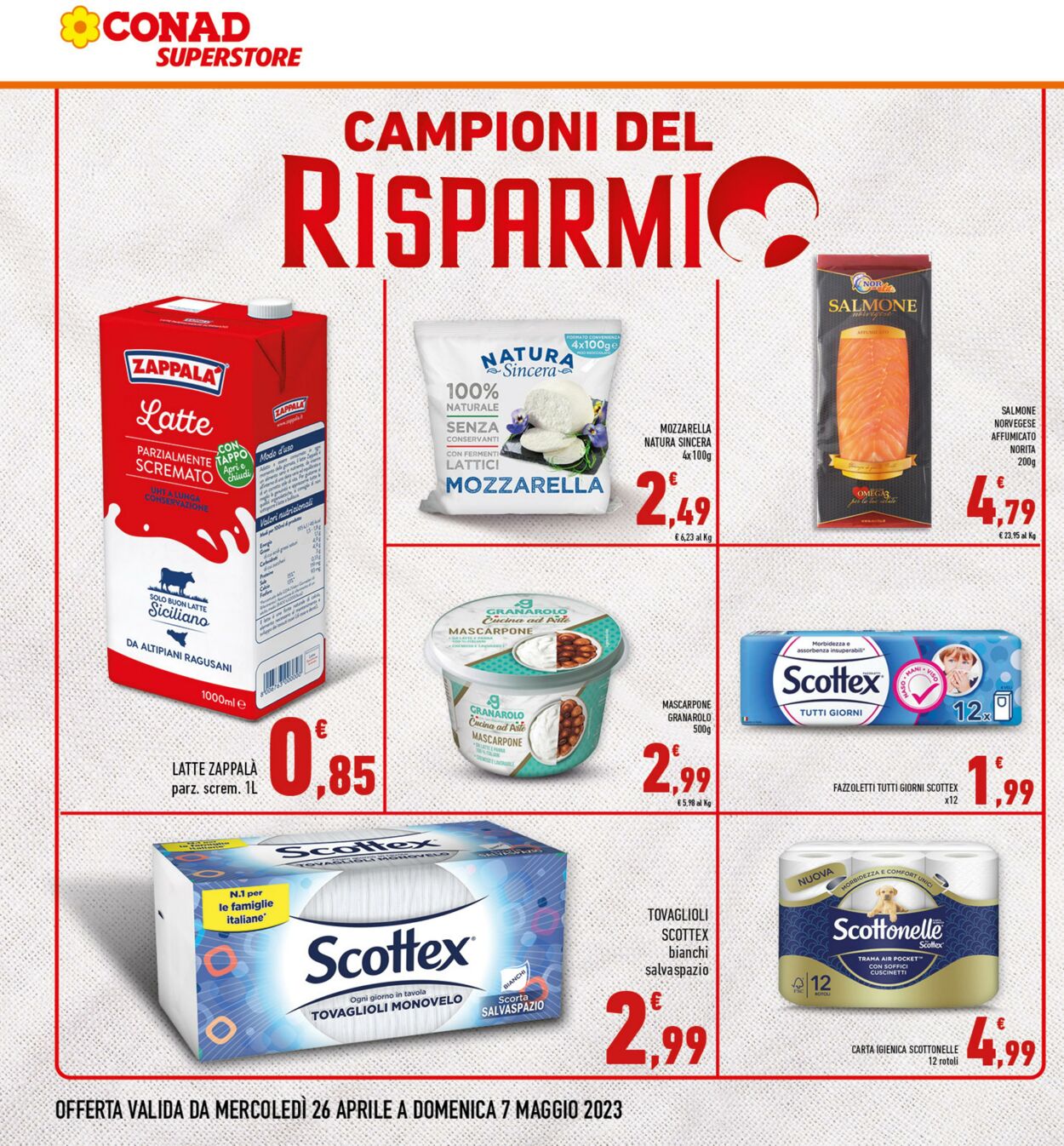 Volantino Conad 26.04.2023 - 07.05.2023