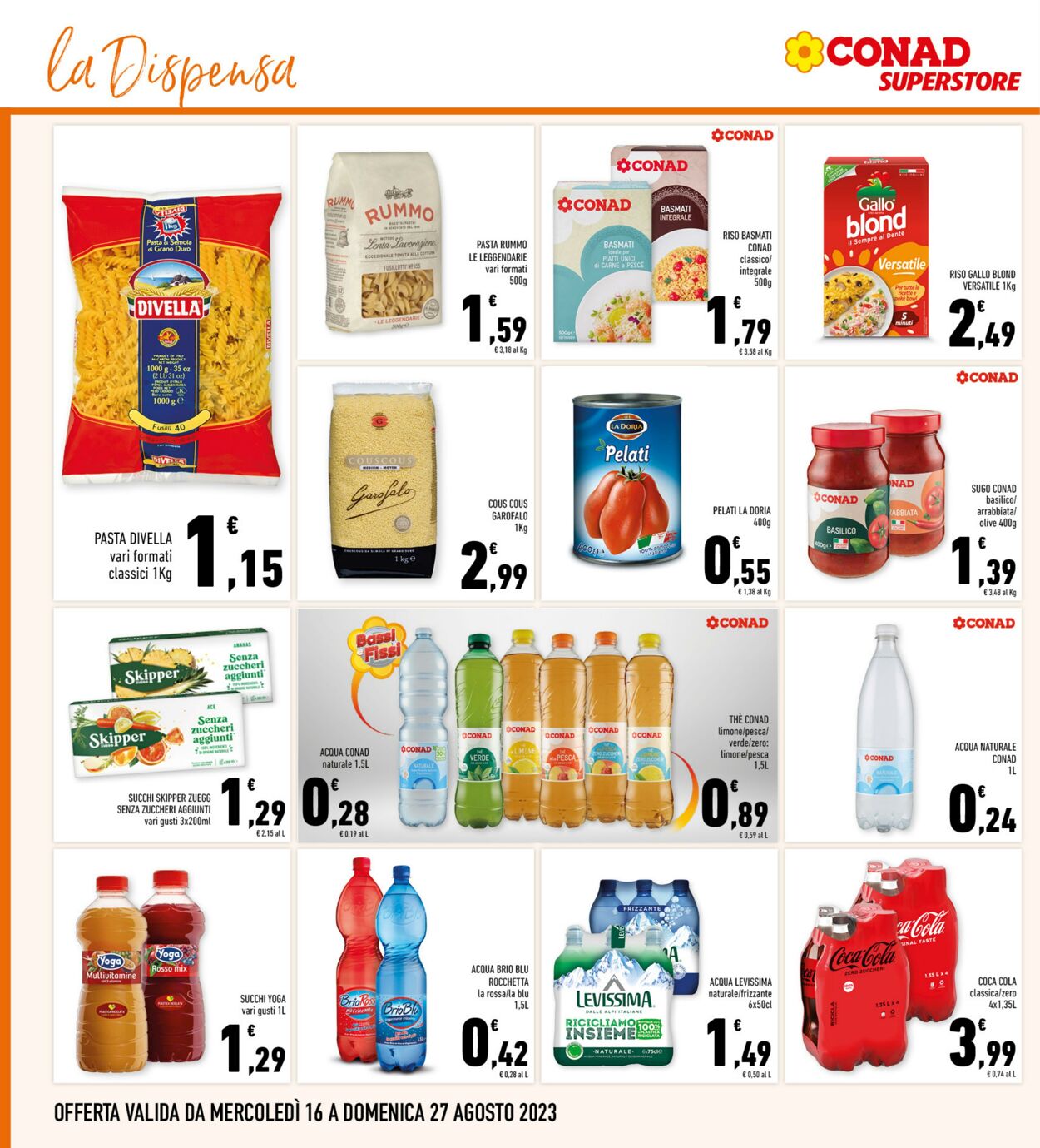 Volantino Conad 16.08.2023 - 27.08.2023