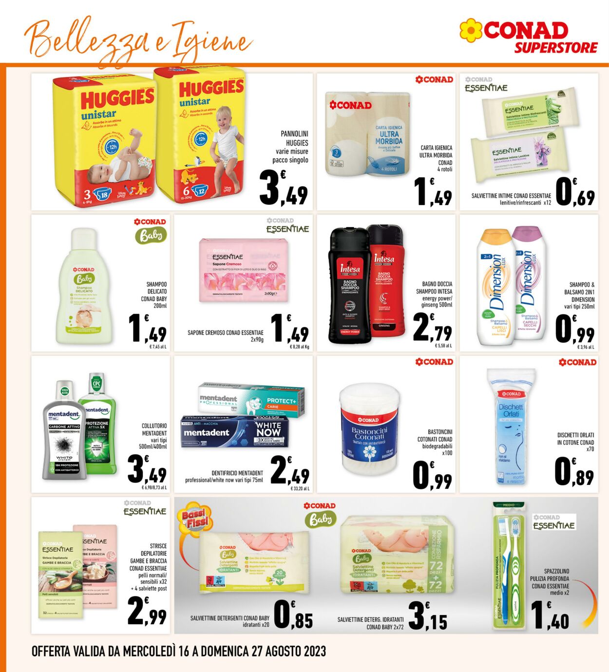 Volantino Conad 16.08.2023 - 27.08.2023