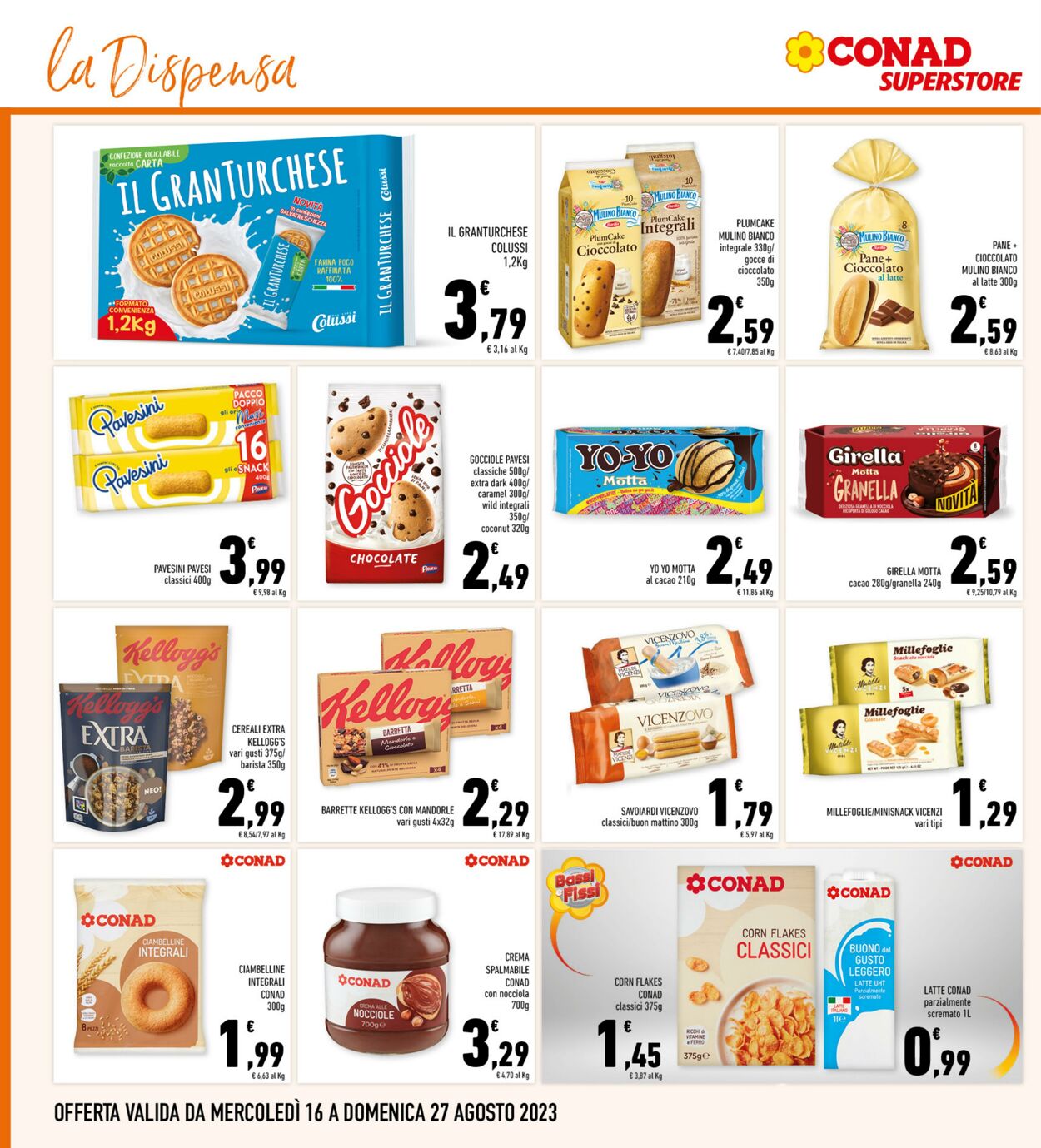 Volantino Conad 16.08.2023 - 27.08.2023