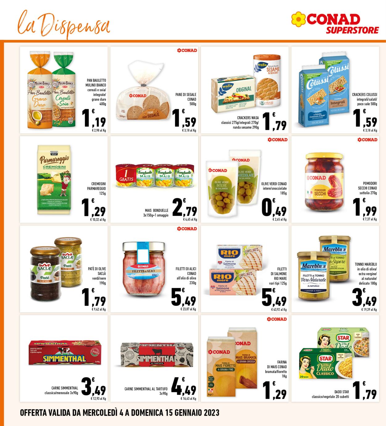 Volantino Conad 04.01.2023 - 15.01.2023