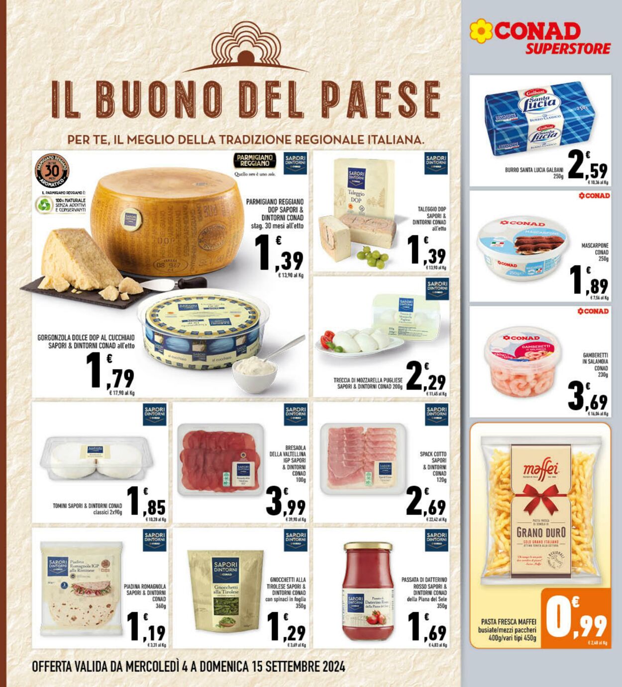 Volantino Conad 04.09.2024 - 15.09.2024