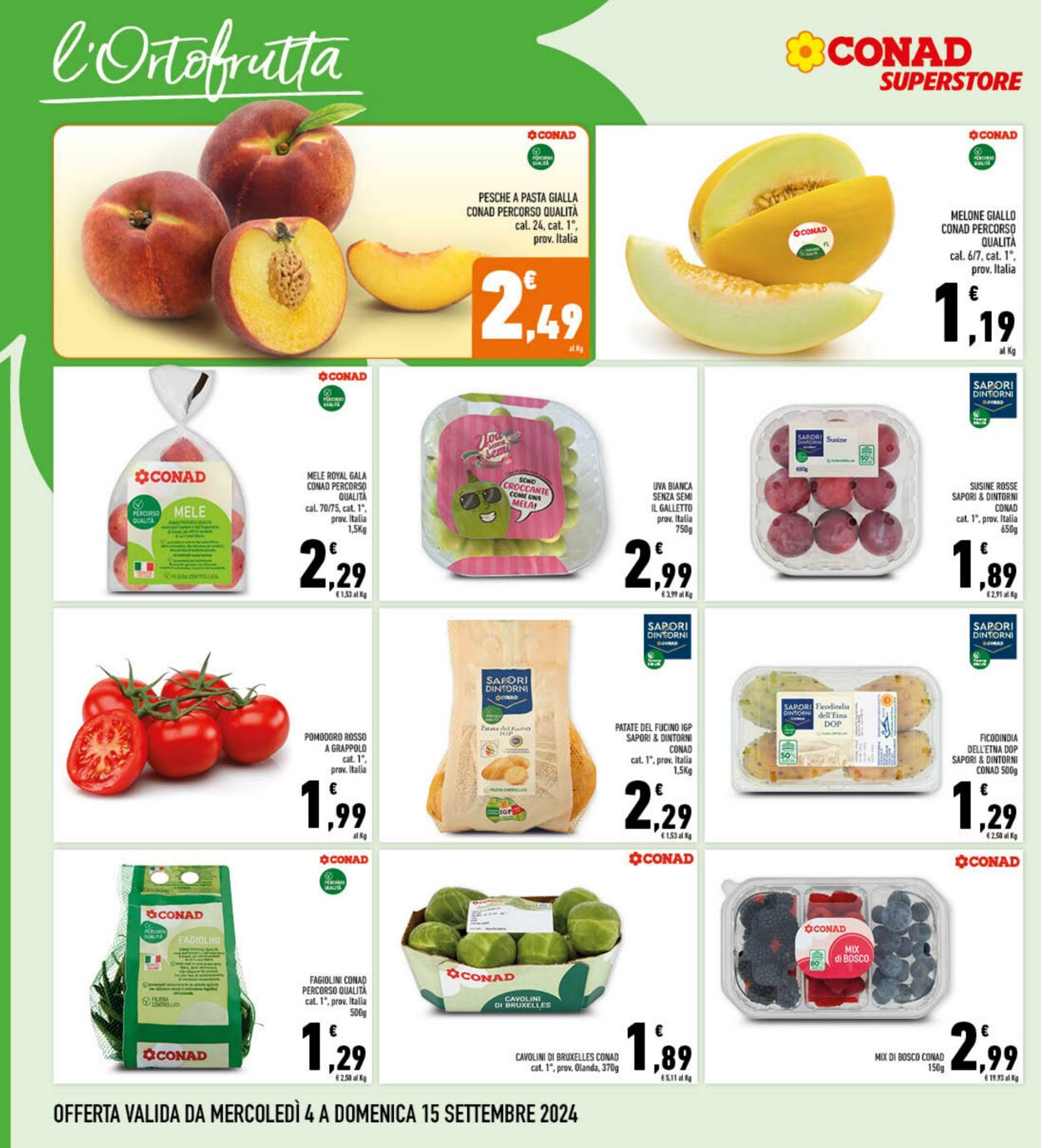 Volantino Conad 04.09.2024 - 15.09.2024