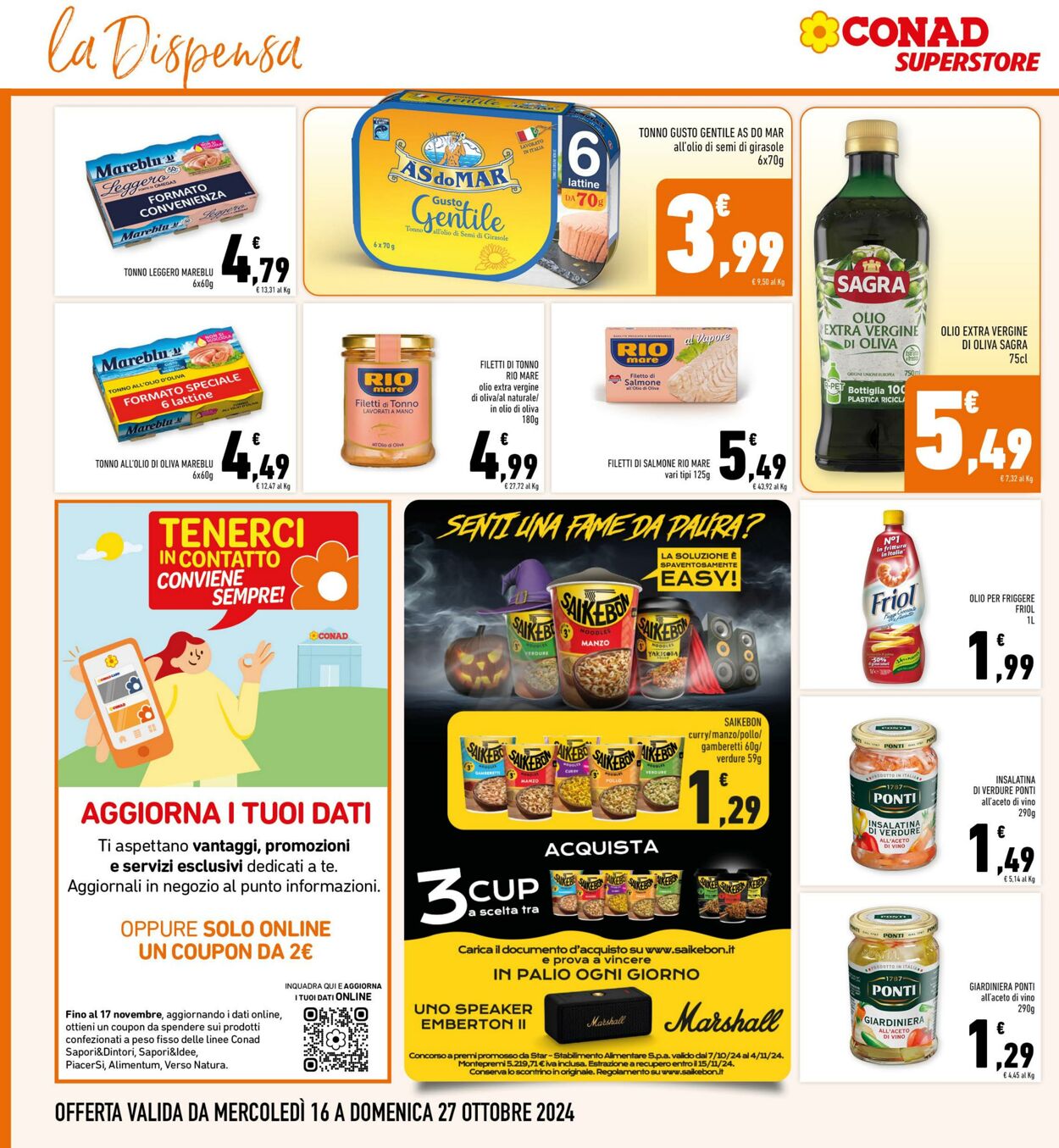 Volantino Conad 16.10.2024 - 27.10.2024