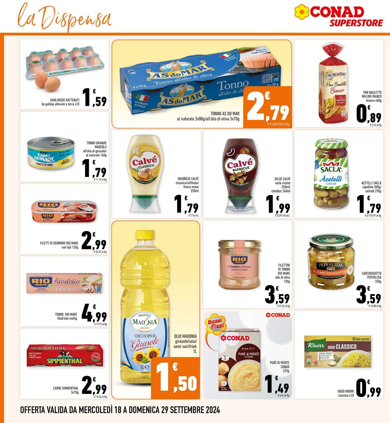 Volantino Conad 18.09.2024 - 29.09.2024