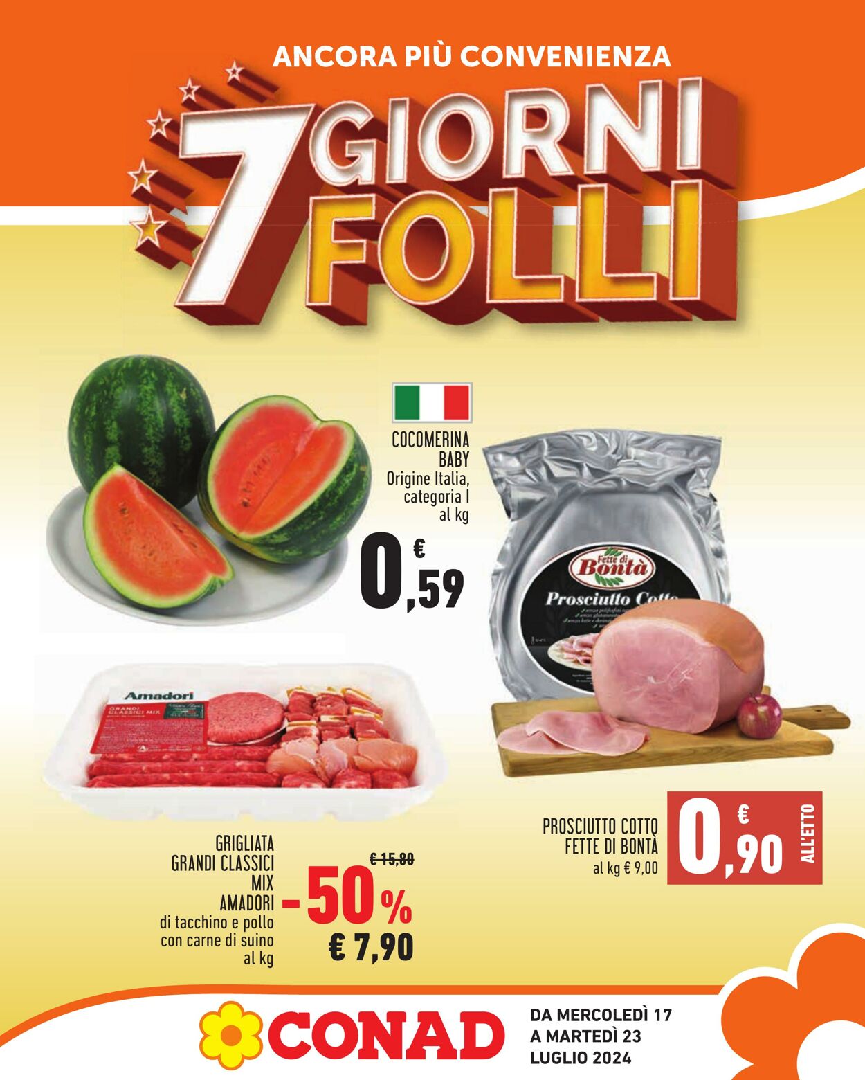 Volantino Conad 17.07.2024 - 23.07.2024