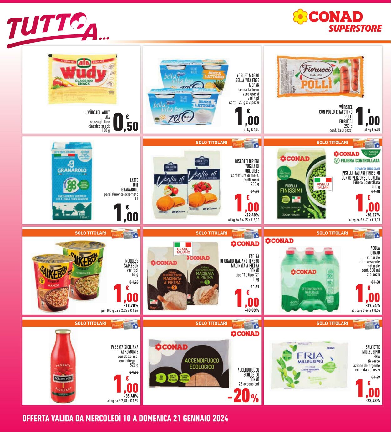 Volantino Conad 10.01.2024 - 21.01.2024