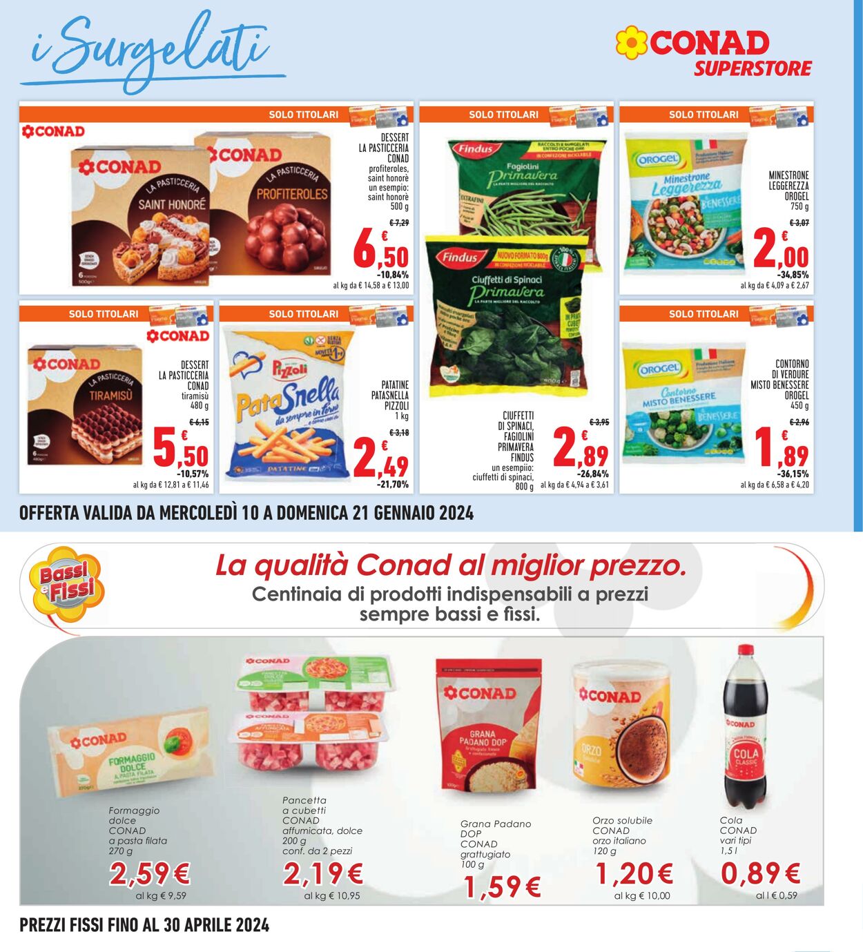 Volantino Conad 10.01.2024 - 21.01.2024