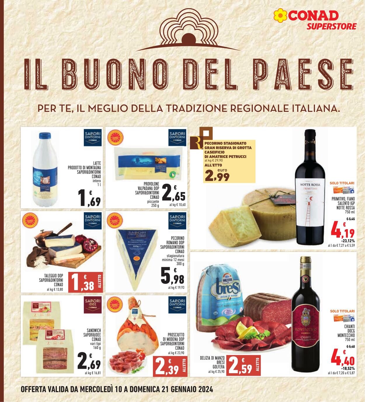 Volantino Conad 10.01.2024 - 21.01.2024