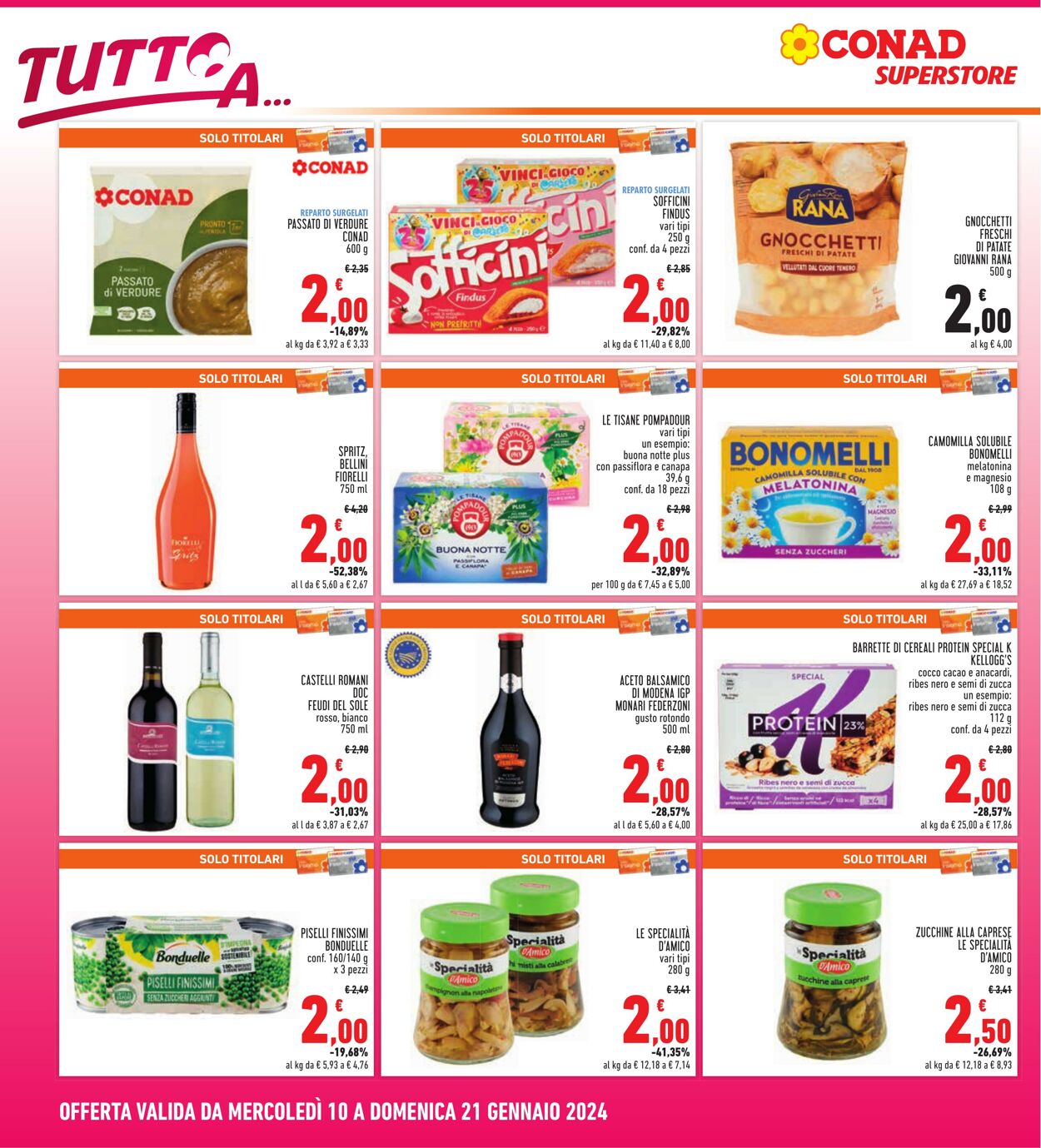 Volantino Conad 10.01.2024 - 21.01.2024