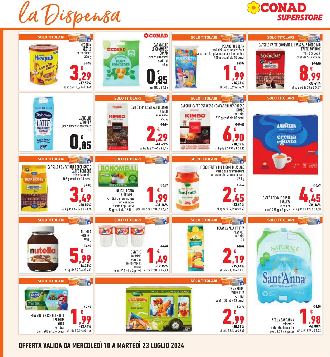 Volantino Conad 10.07.2024 - 23.07.2024