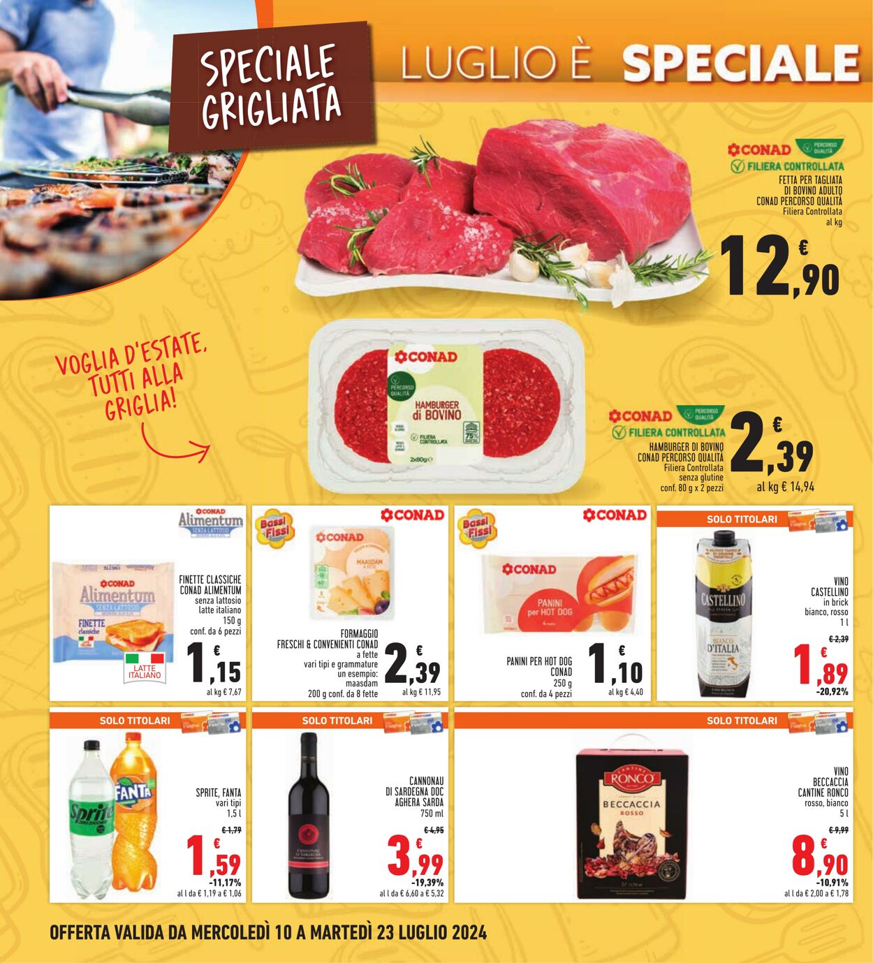 Volantino Conad 10.07.2024 - 23.07.2024