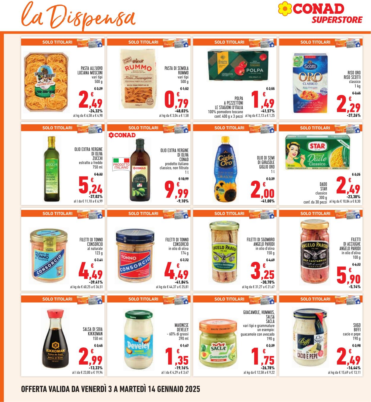 Volantino Conad 03.01.2025 - 14.01.2025