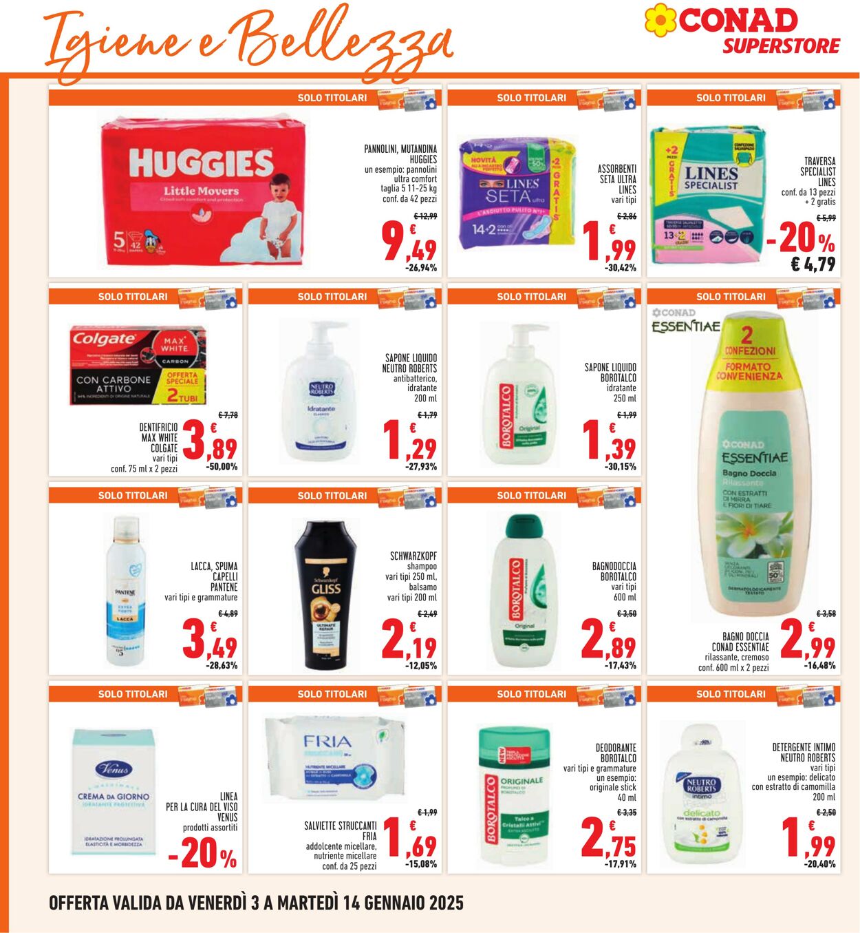 Volantino Conad 03.01.2025 - 14.01.2025