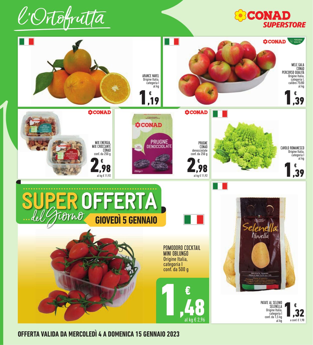 Volantino Conad 04.12.2022 - 15.01.2023