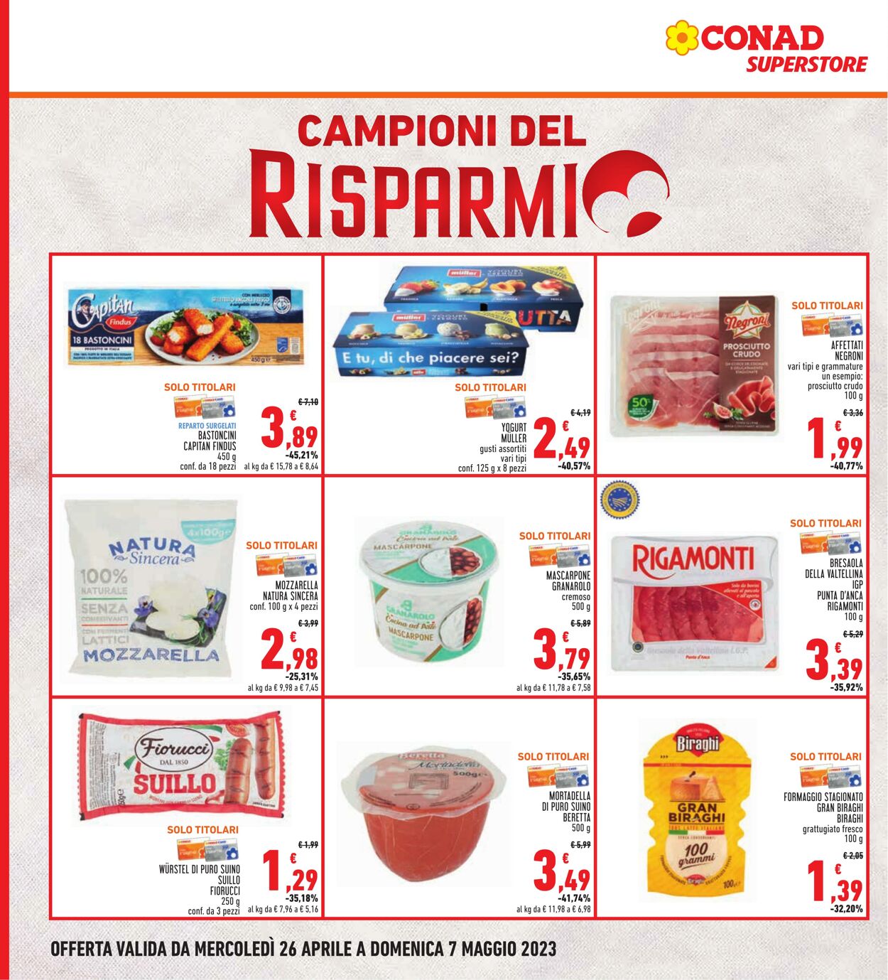 Volantino Conad 26.04.2023 - 07.05.2023