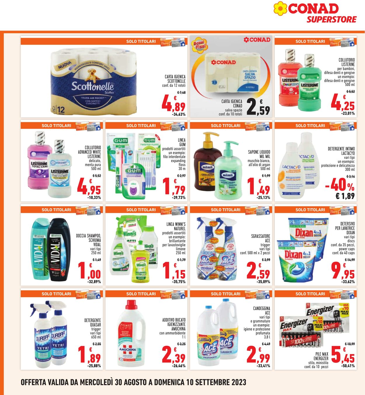 Volantino Conad 30.08.2023 - 10.09.2023