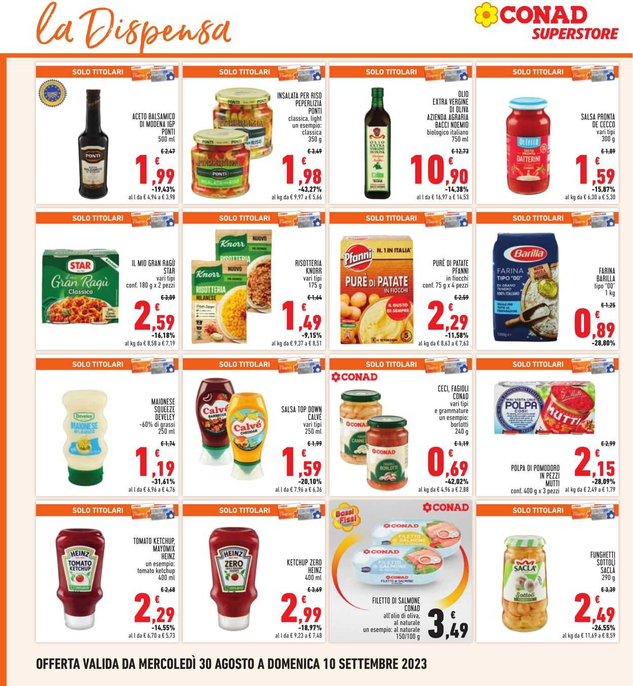 Volantino Conad 30.08.2023 - 10.09.2023