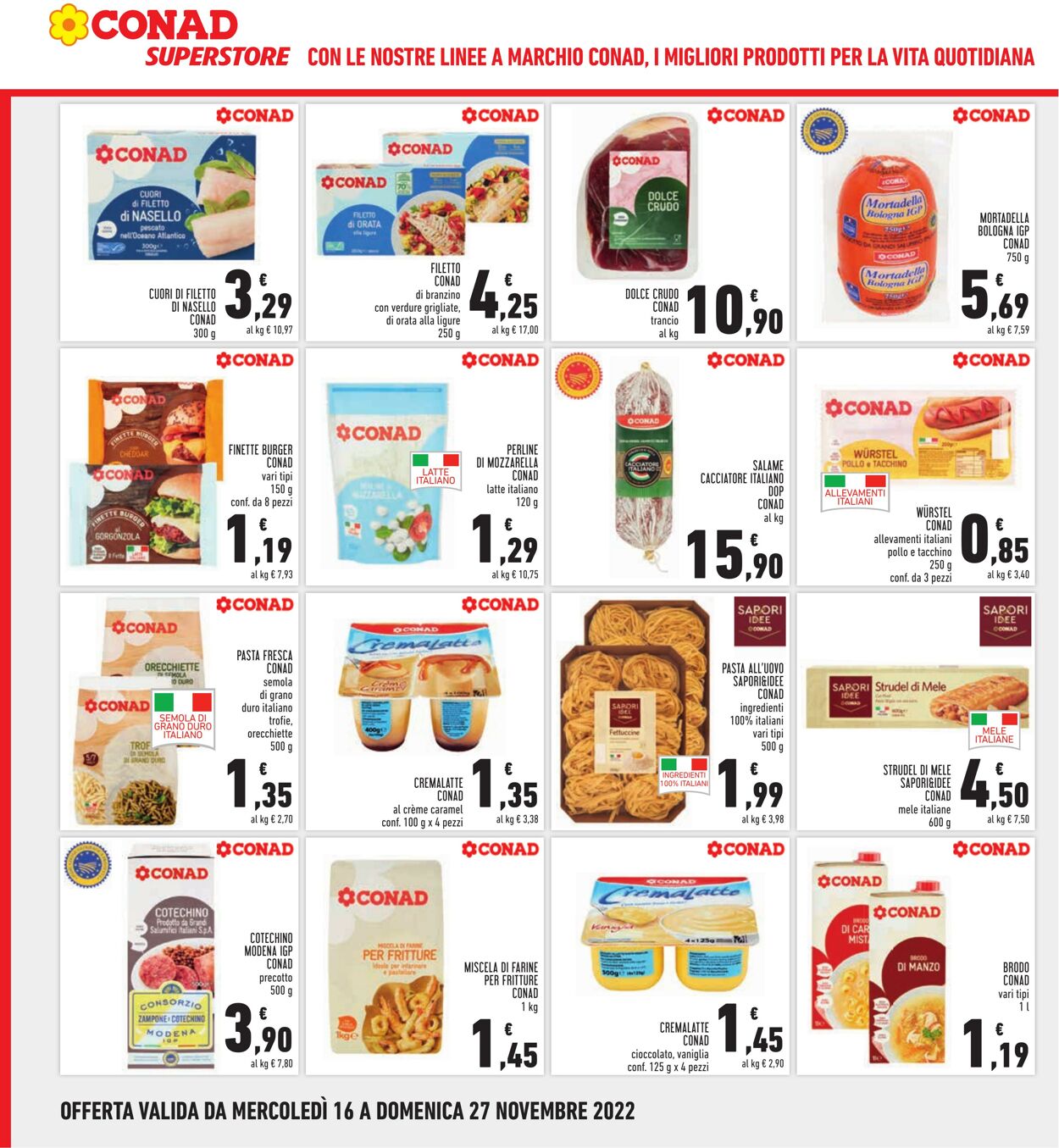 Volantino Conad 16.11.2022 - 27.11.2022