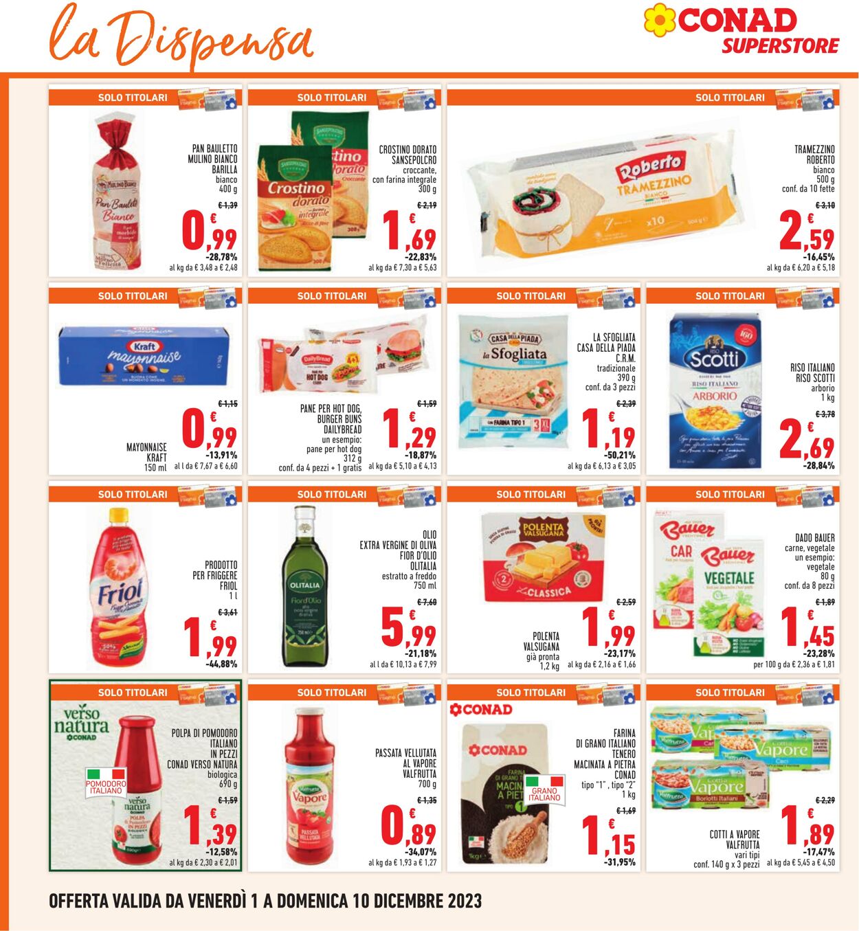 Volantino Conad 01.12.2023 - 10.12.2023