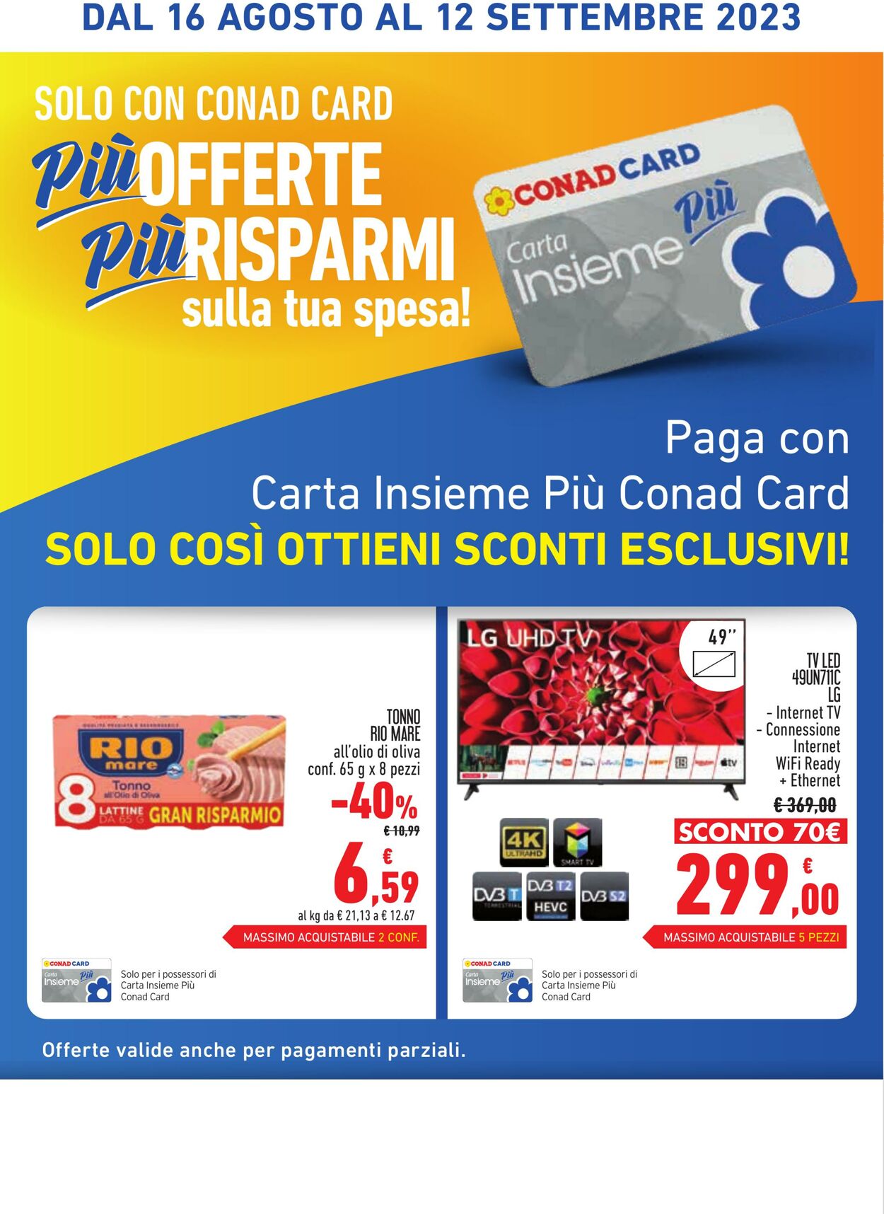 Volantino Conad 16.08.2023 - 12.09.2023