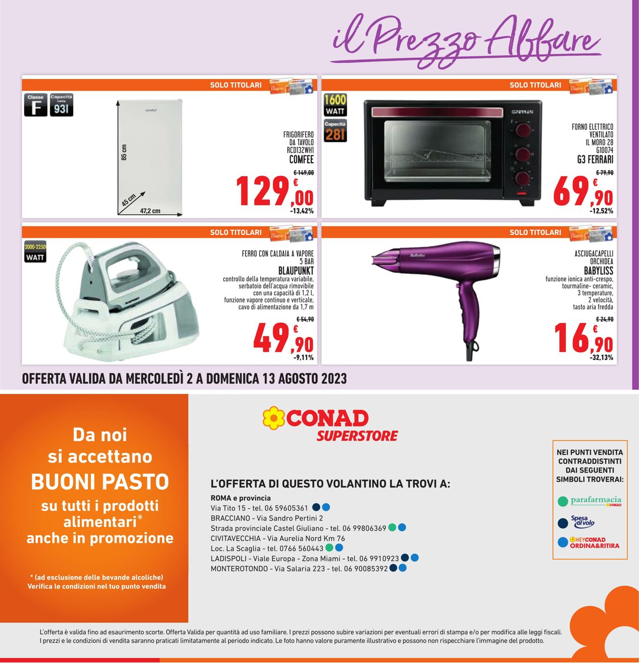 Volantino Conad 02.08.2023 - 13.08.2023