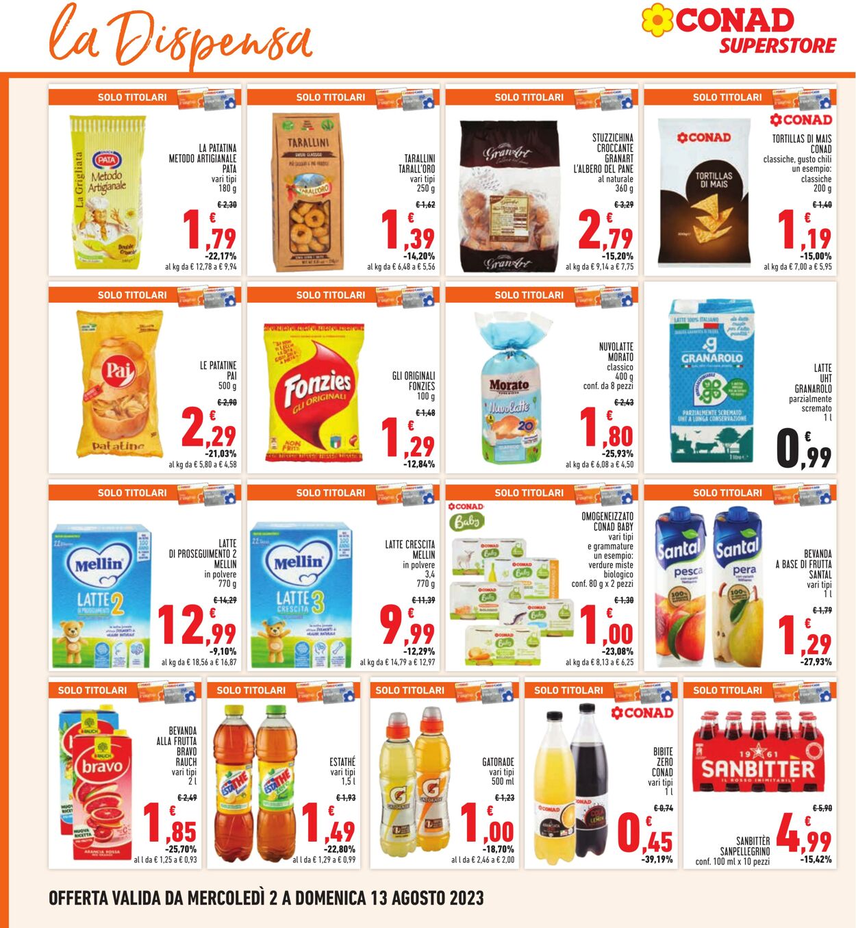 Volantino Conad 02.08.2023 - 13.08.2023