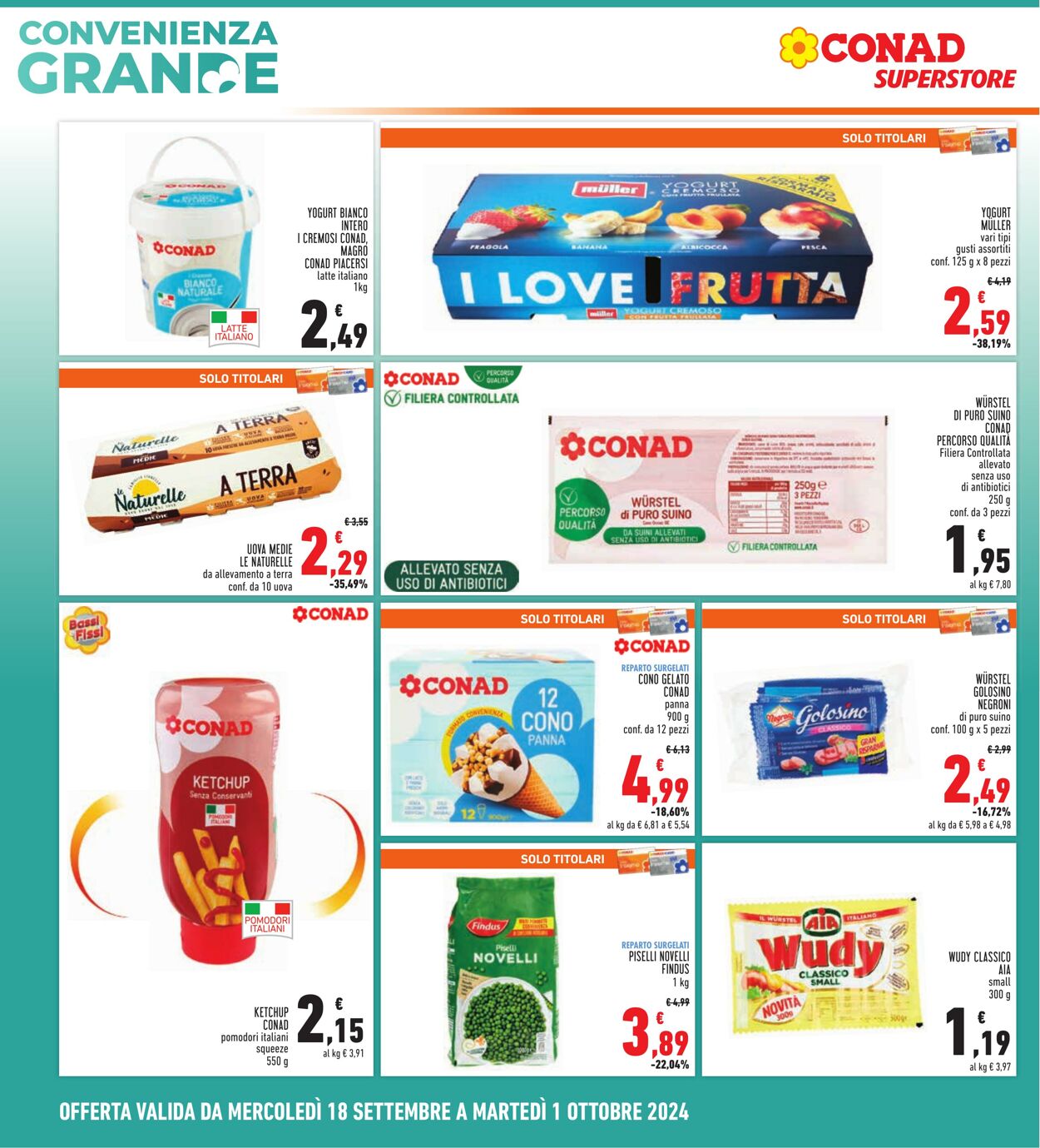 Volantino Conad 18.09.2024 - 01.10.2024